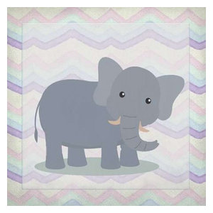 24 x 24 Pink Hippo Time Poster Print by Kimberly Allen