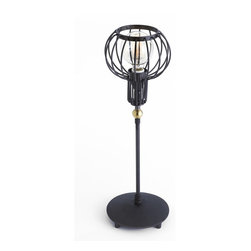 Lotus 7.5" Table Lamp | Oil Bronze - Table Lamps