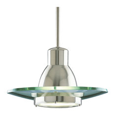 Progress Lighting 1-75W Medium Mini-Pendant, Brushed Nickel