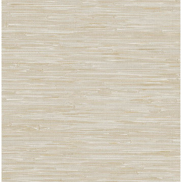 Faux Grasscloth Wallpaper, Beige and Taupe, Bolt