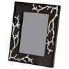 Picture Frame, Black Lacquerware and Eggshell, 5"x7"