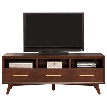 Alpine Furniture Gramercy Wood TV Console in Walnut (Brown)