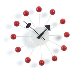 Nelson Ball Clock - Red - Clocks
