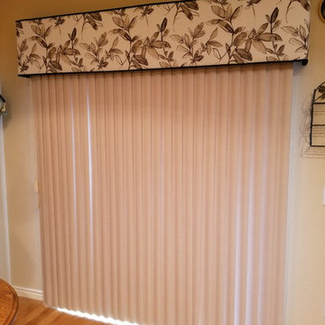roman shades, shutters, verticals and cornice
