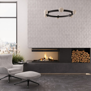 Grazioso Monument White 3D Ceramic Tile