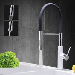 Pull Down Kitchen Faucet Black Brass Kitchen Mixer Sink Faucet TB395P - Kitchen Faucets