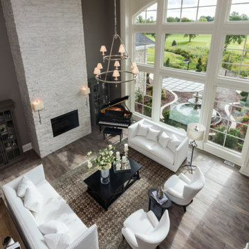 Neutral Transitional Living Room