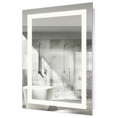 Krugg LED Bathroom Mirror, Lighted Vanity Mirror Dimmer and Defogger, 24x36