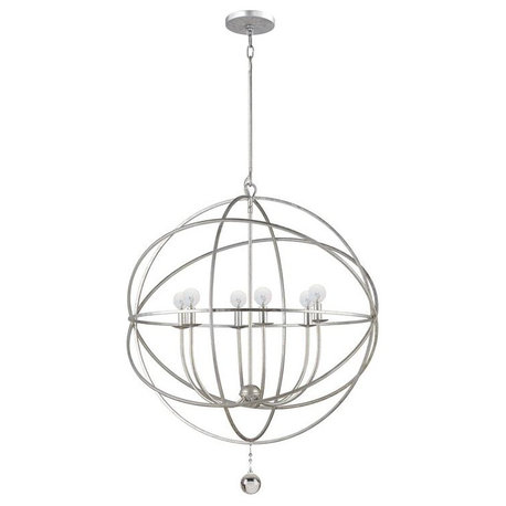 Solaris 6-Light Chandelier, Olde Silver Finish