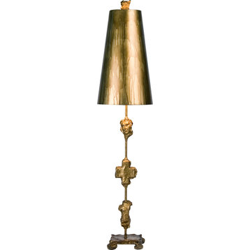 Lucas Mckearn Fragment Distressed Gold Table Lamp  TA1013