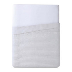 Garment Washed Crinkle Full and Queen Blanket Reversing to Faux Fur in Cream - Blankets