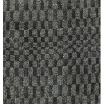 Pasargad Modern Collection Hand-Loomed Silk & Wool Area Rug, 1'2"x1'2"