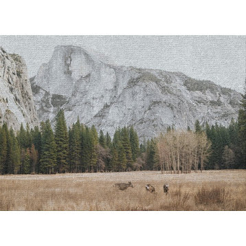 Mountain And Cliffs 165 Area Rug, 5'0"x7'0"
