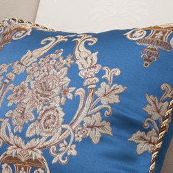 Fabric decorative pillow - deep blue lantern - Decorative Pillows