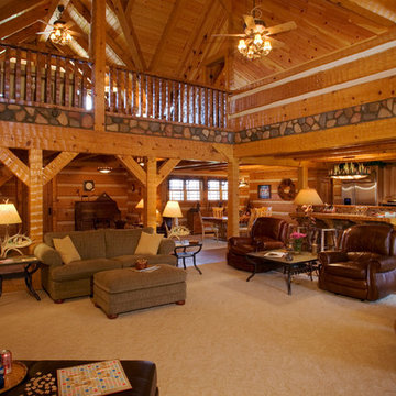 Log and timber frame home
