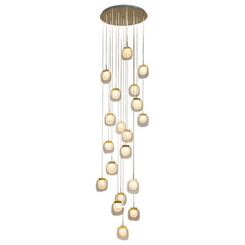 MIRODEMI® Vernazza Creative Staircase Crystal Chandelier, 3 Lights