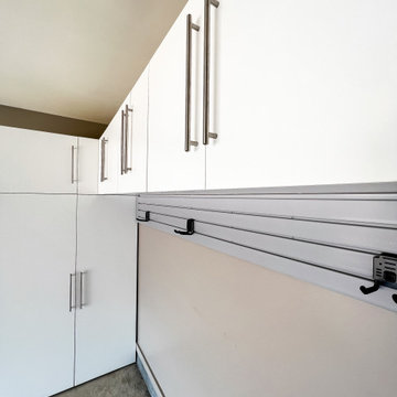 Garage with Hidden Safe Storage