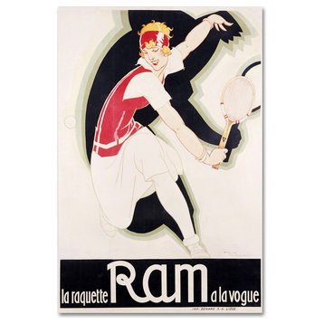 Vintage Apple Collection 'Ram Art Deco Tennis' Canvas Art, 16x24