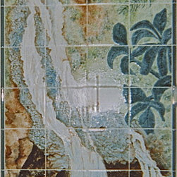 Hawaiian Shower Mural - Artwork