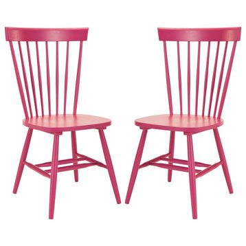 Safavieh Parker Spindle Dining Chair, Set of 2, Raspberry