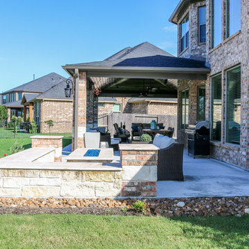 Entertaining Patio with Fire Feature: Fulshear, TX