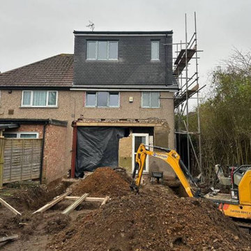 Rear extension for kitchen and dining room
