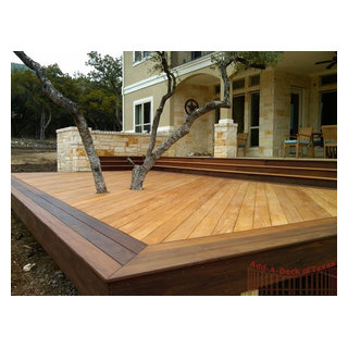Garapa Hardwood Decking with Ipe Border - Modern - Austin - by Austin ...