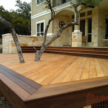 Garapa Hardwood Decking with Ipe Border