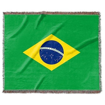 "Brazil Flag" Woven Blanket 80"x60"