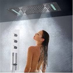 Recessed Color Changing Water Powered Led Shower Head - Showerheads And Body Sprays