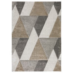 Addison Rugs - Pasco APA34 Gray 9'10" x 13'2" Rug - Set the stage with the Pasco collection, where modern-day designs seamlessly blend with a balanced mix of warm and cool colors. Every rug, exquisitely hand-carved, unveils detailed patterns, lending depth and charm. Bask in the luxury of the plush, heavy pile. Using 100% polypropylene and meticulously crafted in Egypt, longevity is assured. The Pasco collection encapsulates style and premium quality.
