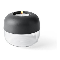 Show Tea Light - Candleholder - Carbon Grey - Candle Holders and Candelabra
