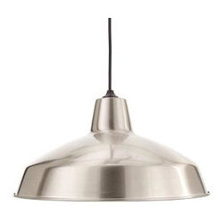 Hampton Bay One-light Brushed Nickel Warehouse Pendant - Pendant Lighting