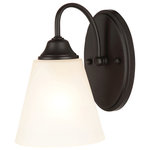 Hardware House - Galveston Matte Black 1-Light Wall Sconce Bathroom Fixture, 20-9977 - Finish: Matte Black
