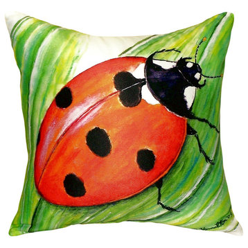 Ladybug No Cord Pillow - Set of Two 18x18