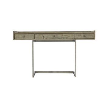 Bernhardt Loft Karter Desk, Morel/Glazed Silver