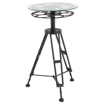 Homer Metal and Glass Accent Table