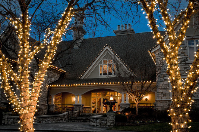 Traditional Exterior by Light Up Nashville