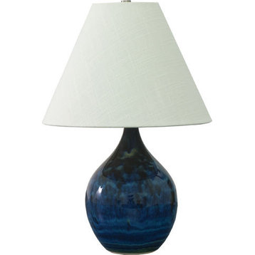 Scatchard Stoneware Table Lamp - Midnight Blue