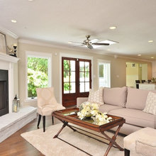 family room-fireplace-Puerta
