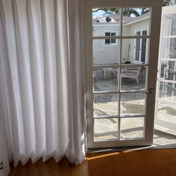 White Linen Curtains on Your Patio Door