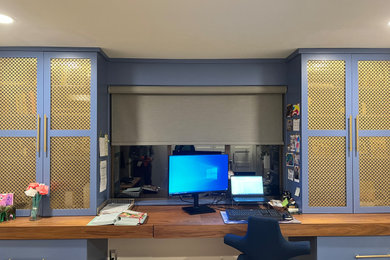 Small 1960s built-in desk study room photo
