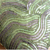 Green Tropical Throw Pillows Silk 20"x20" Throw Pillow Cover, Chlorophyll