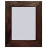 Sedona Rustic Wood Picture Frame, Dark Walnut Stain And Dark Glaze, 5"x7"