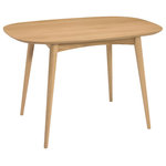 Bentley Designs - Oslo Oak Furniture 4-Seater Dining Table - Oslo Oak 4 Seater Dining Table takes inspiration from sophisticated mid-century styling through hints of both retro and Scandinavian design resulting in soft flowing curves throughout. Oslo is a fashionable range that features an eclectic blend of shapes and forms.