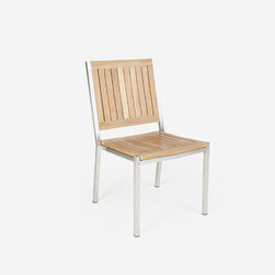 Wintons Teak abacus ss stacking chairs - Outdoor Dining Chairs
