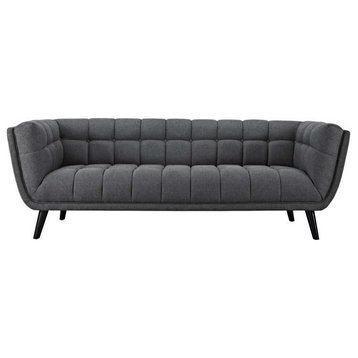Alavar Upholstered Fabric Sofa, Gray