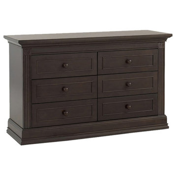 Baby Cache Montana 6-Drawer Traditional Wood Dresser in Espresso
