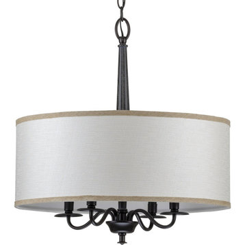 Durrell Collection 4-Light Black Chandelier