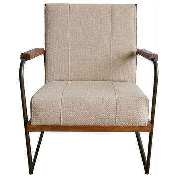 Damian Fabric Accent Chair, Cardiff Brown